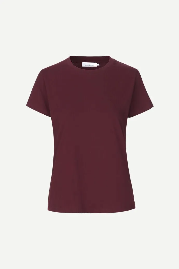 Samsoe Samsoe Femme - Basic Solly Tee Solid 205 Tawny Port